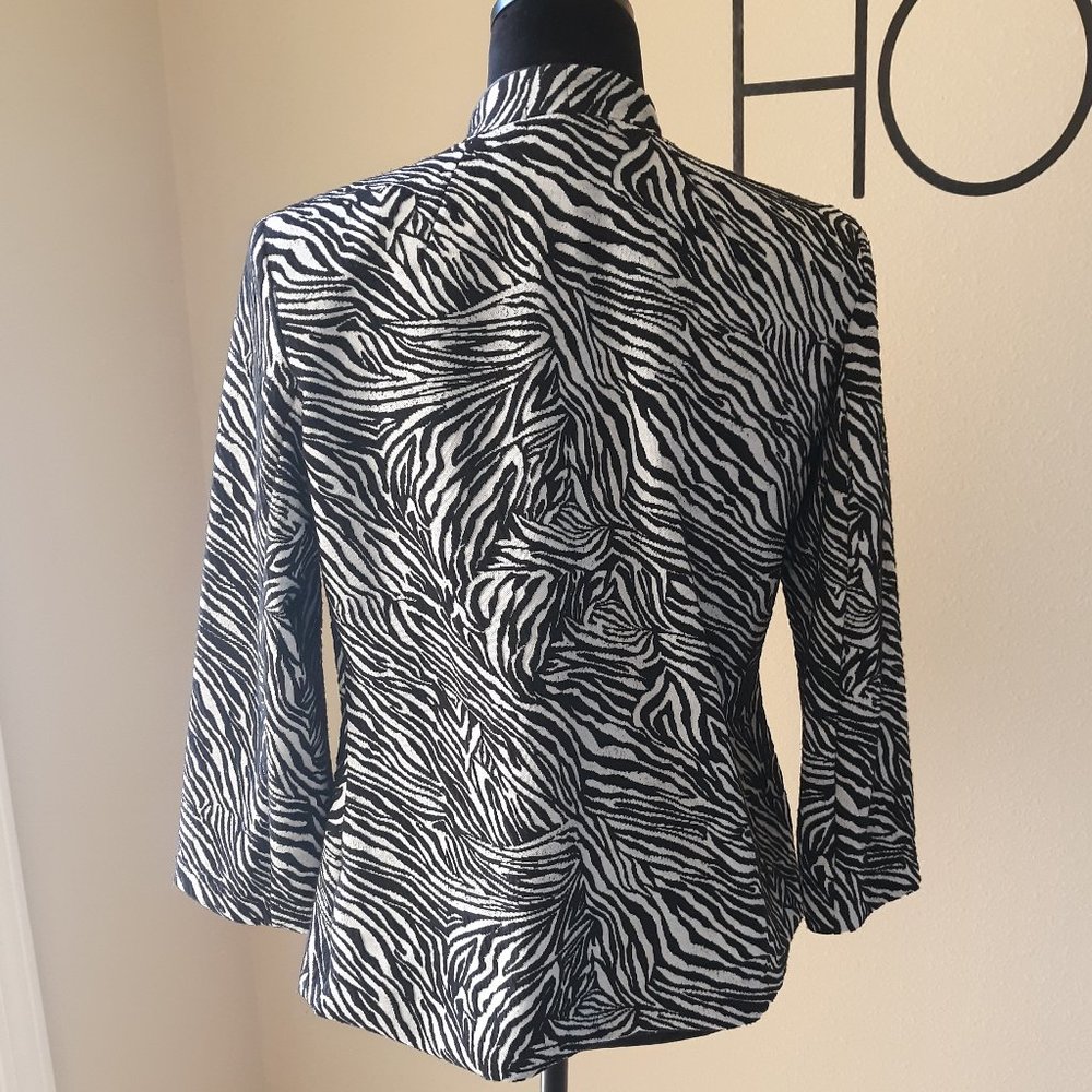 Notations Zebra Print Swing Jacket - image 4